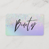 *~* BEAUTY Hologram Holografen regenbooglitter Visitekaartje (Voorkant)