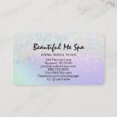 *~* BEAUTY Hologram Holografen regenbooglitter Visitekaartje (Achterkant)