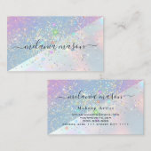 Beauty Holographic Glam Glitter Elegant Sparkles Visitekaartje (Voorkant / Achterkant)