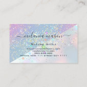 Beauty Holographic Glam Glitter Elegant Sparkles Visitekaartje (Achterkant)
