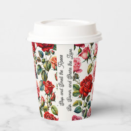 Beauty in Bloom Roos Tuin Papier Cups Papieren Bekers
