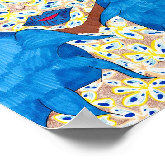 Beauty in Blue Poster (Hoek)