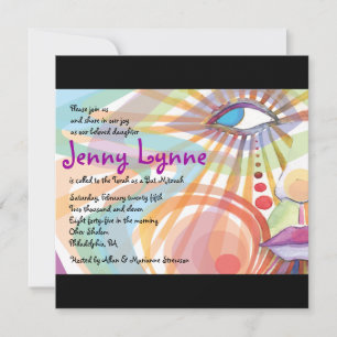 BEAUTY IN Face Bat Mitzvah Invitation Invite Kaart