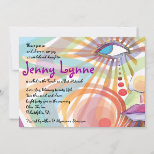 Beauty in Face Bat Mitzvah nodigt uit Kaart