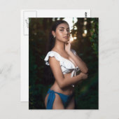Beauty in Forest Swimsuit model foto Briefkaart (Voorkant / Achterkant)
