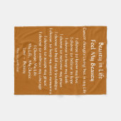 Beauty in Life Cancer Poem Fleece Chemo Blanket (Voorkant (Horizontaal))