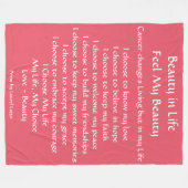 Beauty in Life Cancer Poem Fleece Chemo Blanket Deken (Voorkant (Horizontaal))