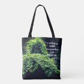 Beauty In Nature Vines Inspirational Quote Tote Bag (Achterkant)