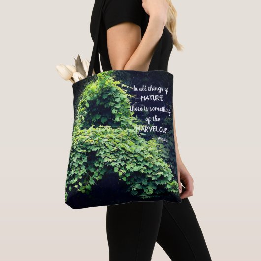 Beauty In Nature Vines Inspirational Quote Tote Bag (Dichtbij)