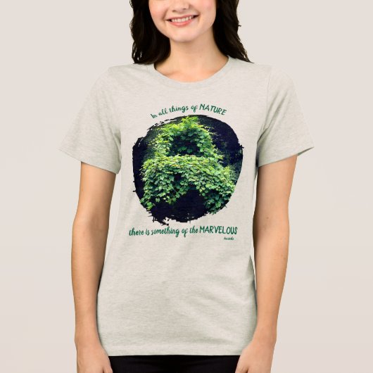 Beauty In Nature Vines Inspirational Quote Tri-Blend Shirt (Voorkant)