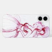BEAUTY IN PINK DRESS Red White Tekening Case-Mate iPhone Case (Achterkant (horizontaal))