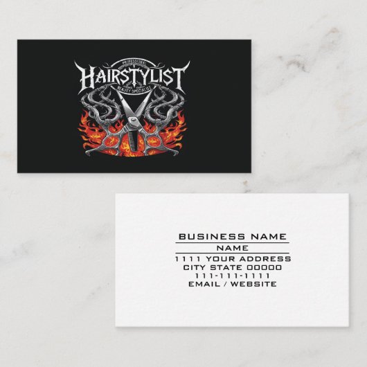 Beauty Industry Haarstylist Cosmetics Afspraak Visitekaartje (Voorkant / Achterkant)