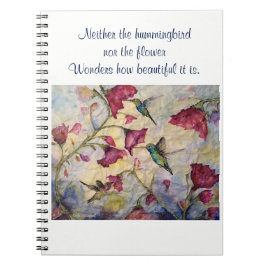 Beauty Inspiration Hummingbird Art Spiral notebook Notitieboek