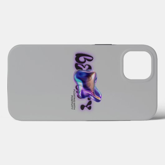 Beauty iPhone hoesje - Grijs (Achterkant (horizontaal))