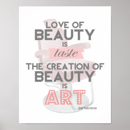 Beauty is Art Retro Quote Stylist Print