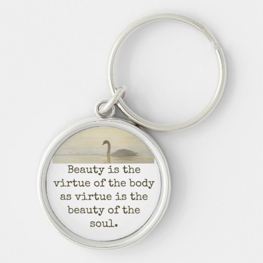 Beauty is de virtue - Beauty Quote Sleutelhanger (Voorkant)