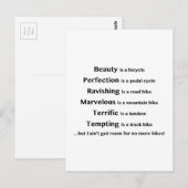 Beauty is een fiets briefkaart (Voorkant / Achterkant)