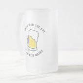 "Beauty is in het oog van de bierhouder" Matglas Bierpul (Voorkant links)