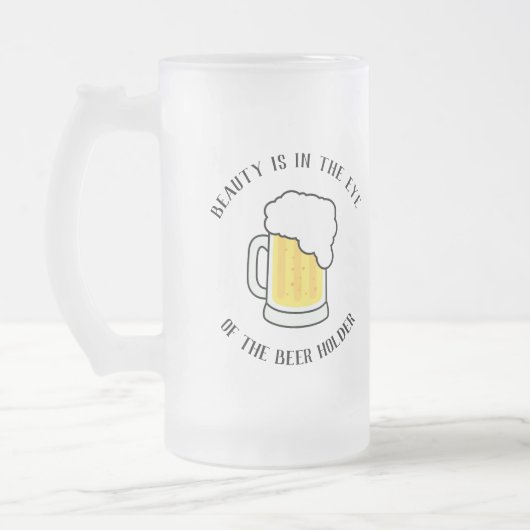 "Beauty is in het oog van de bierhouder" Matglas Bierpul (Links)