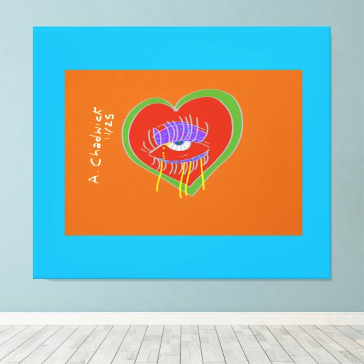 Beauty Is In the Eye of the Heart  Canvas Afdruk (Insitu (Houten vloer))