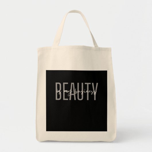 Beauty is mijn bedrijf tote bag (Voorkant)