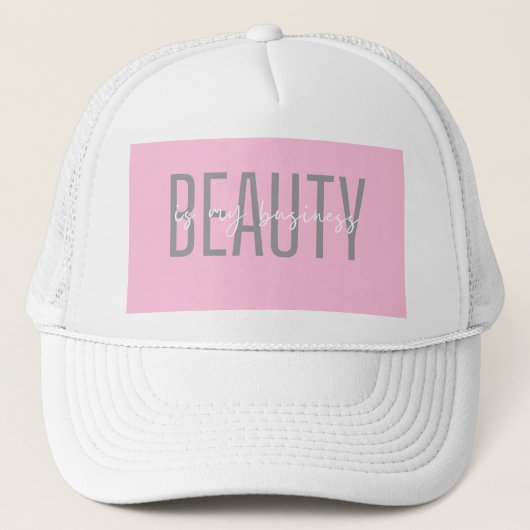 Beauty is mijn bedrijf trucker pet (Voorkant)