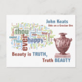 Beauty is Truth - John Keats - Grecian Urn Briefkaart (Voorkant)