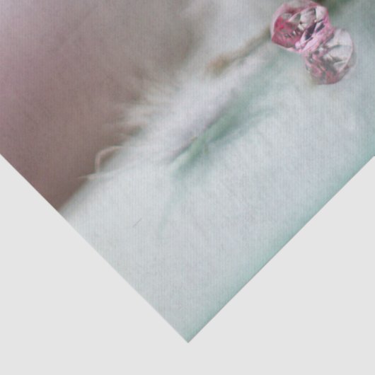  beauty, juwelen, feather grey roze blauwgroen tissuepapier (Detail)