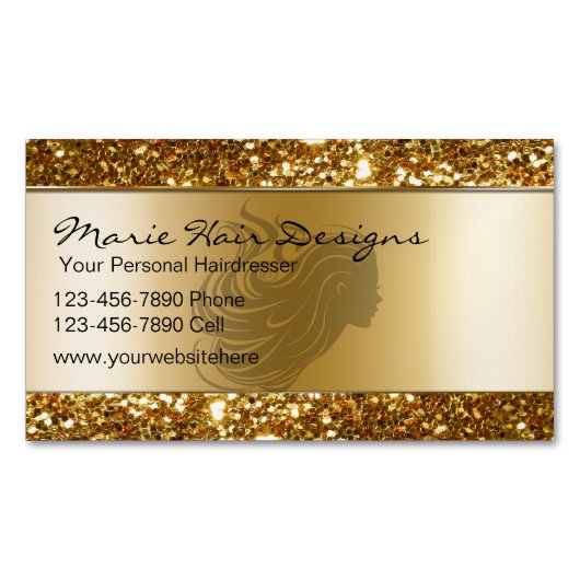 Beauty Kapper Visitekaartje Magneten (Voorkant)