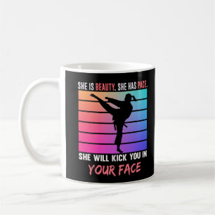 Beauty Karate Girl Kick You Taekwondo Jiu Jitsu Koffiemok