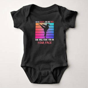 Beauty Karate Girl Kick You Taekwondo Jiu Jitsu Romper