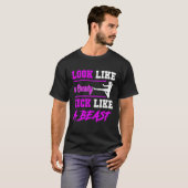 Beauty Kick Like A Beast Design Kickboxing T-shirt (Voorkant volledig)