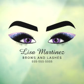 Beauty Lash Brow Business Paarse Glitter Raamsticker (Vel 3)