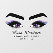 Beauty Lash Brow Business Paarse Glitter Raamsticker (Vel)