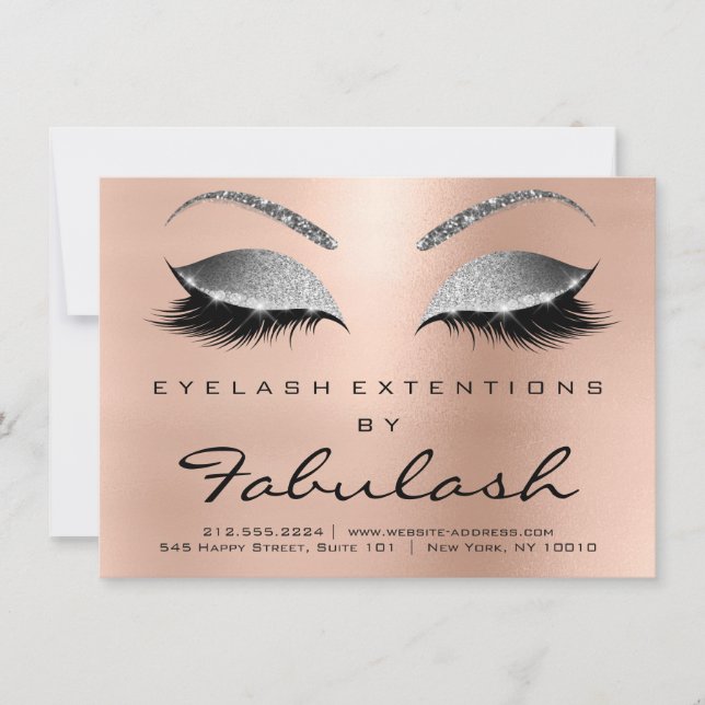 Beauty Lashes Extension Aftercare Instruction Grey (Voorkant)