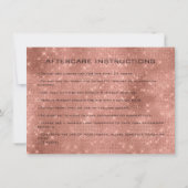 Beauty Lashes Extension Aftercare Instruction Roos Kaart (Achterkant)