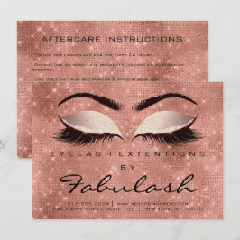 Beauty Lashes Extension Aftercare Instruction Roos Kaart