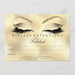 Beauty Lashes Extension Makeup Certificate Gift