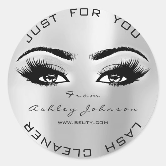 Beauty Lashes Extension Makeup Ronde Sticker (Voorkant)