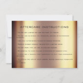 Beauty Lashes Extension Natercare Instruction Gold Kaart (Achterkant)