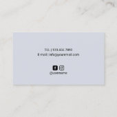 Beauty Lashes Makeup Artist Light Blue Waterverf Visitekaartje (Achterkant)