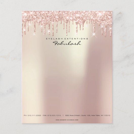 Beauty Lashes Makeup Stylist Event Planner Hair Flyer (Voorkant)