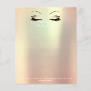 Beauty Lashes Makeup Stylist Eyebrows Gold Roos1 Flyer