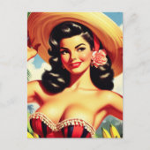 Beauty  Latina Pin-up Briefkaart (Voorkant)