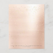 Beauty Lips Kiss Makeup Artist Confetti Roos Gold Flyer (Achterkant)