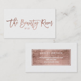 Beauty logo elegant faux roos gold typografie visitekaartje