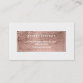 Beauty logo elegant faux roos gold typografie visitekaartje (Achterkant)