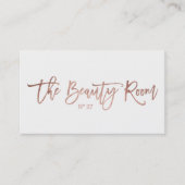 Beauty logo elegant faux roos gold typografie visitekaartje (Voorkant)