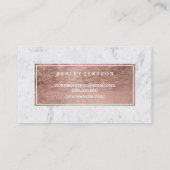 Beauty logo elegant roos gouden tekenmarmer visitekaartje (Achterkant)