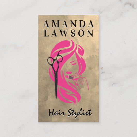 Beauty Logo | Salon Scissors Visitekaartje (Voorkant)